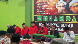 Peringati Wafatnya Bung Karno, PAC PDI Perjuangan Kecamatan Bulak Silaturahmi ke MWC NU