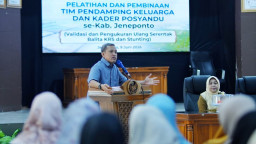 Bupati Jeneponto Buka Pelatihan dan Pembinaan TPK dan Kader Posyandu, Tekankan Akurasi dan Validasi Data Stunting